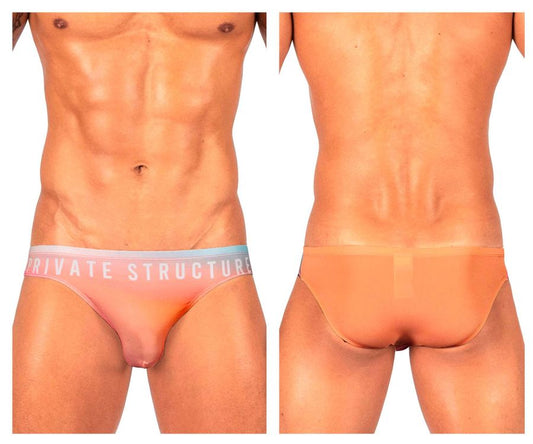 Private Structure Men's Underwear BRUT4392 Bare Bikini Color Orange