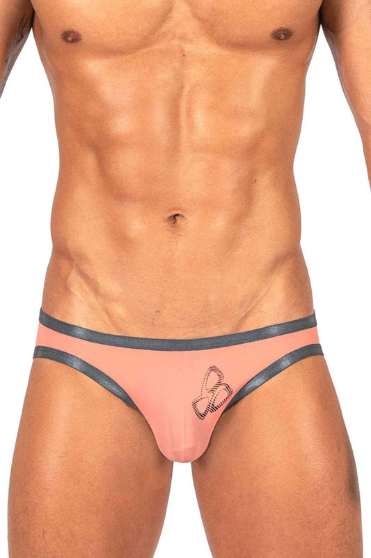 Private Structure Men's Underwear BRUT4393 Bare Bikini Color Orange