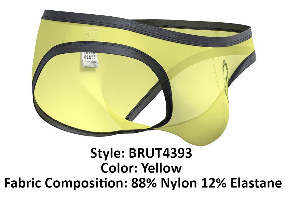 Private Structure Men's Underwear BRUT4393 Bare Bikini Color Yellow