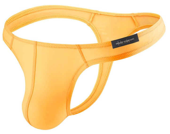 Private Structure Men's Underwear DGEMU3545BT Desire Glaze Thong Color Orange