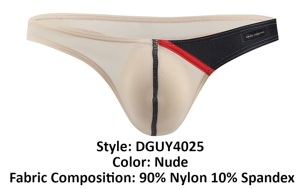 Private Structure Men's Underwear DGUY4025 Desire Glaze G-String Color Nude