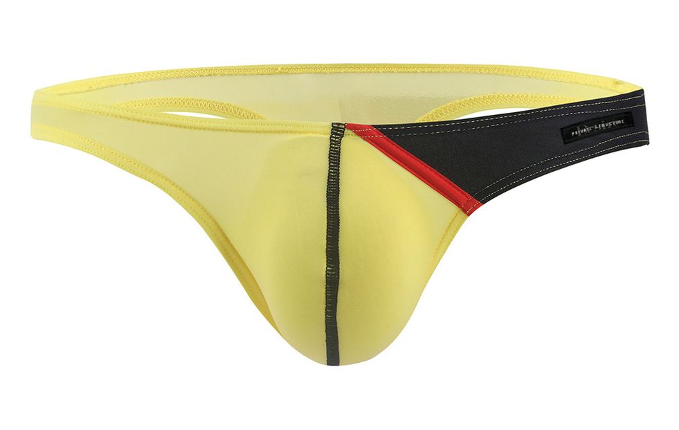 Private Structure Men's Underwear DGUY4025 Desire Glaze G-String Color Yellow