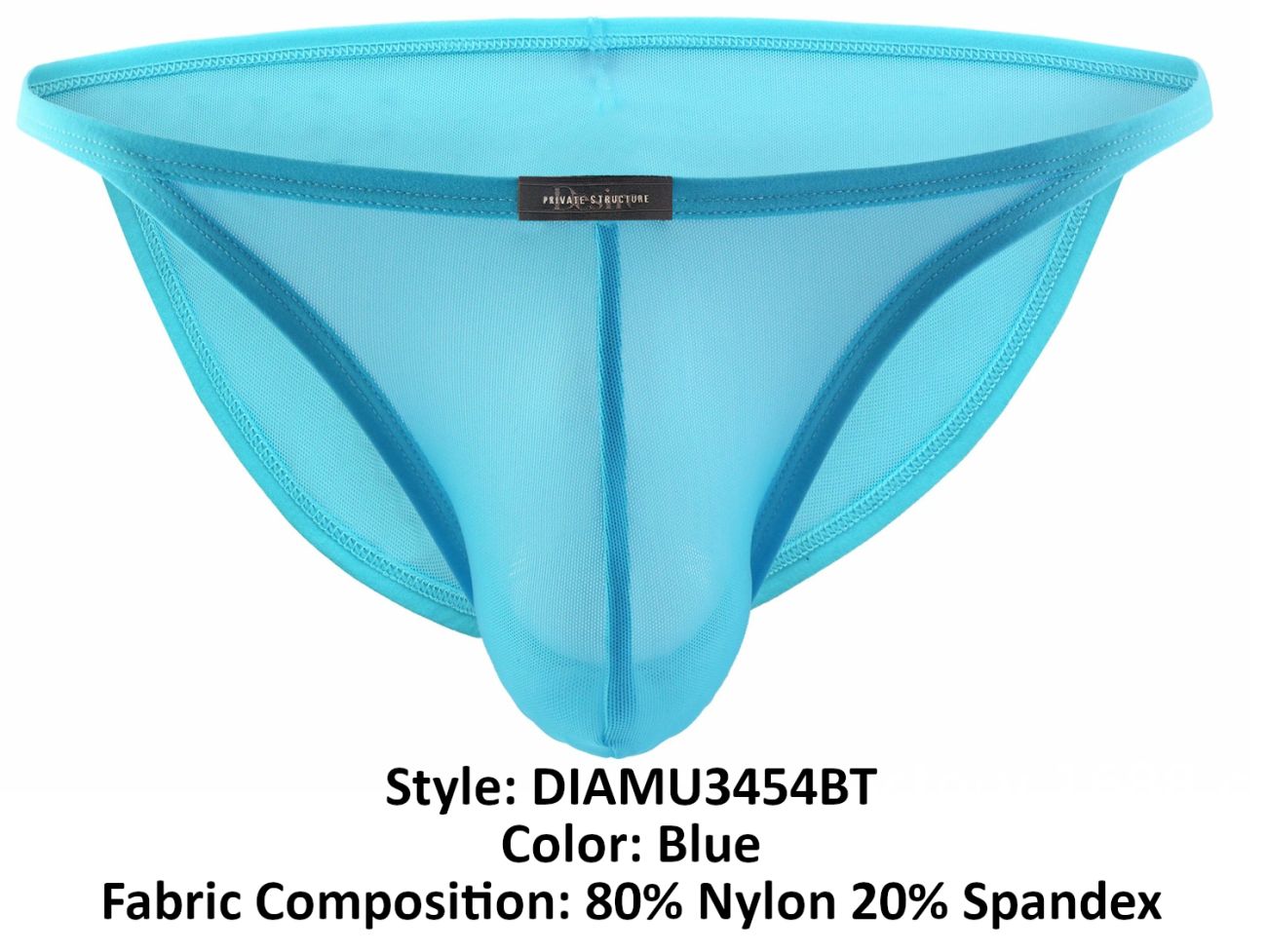 Private Structure Men's Underwear DIAMU3454BT Desire Intima Low Rise Bikini Color Blue