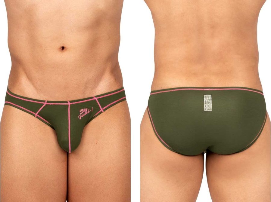 Private Structure Men's Underwear EPUS4563 Prime Eutopia Bikini Brief Color Olive