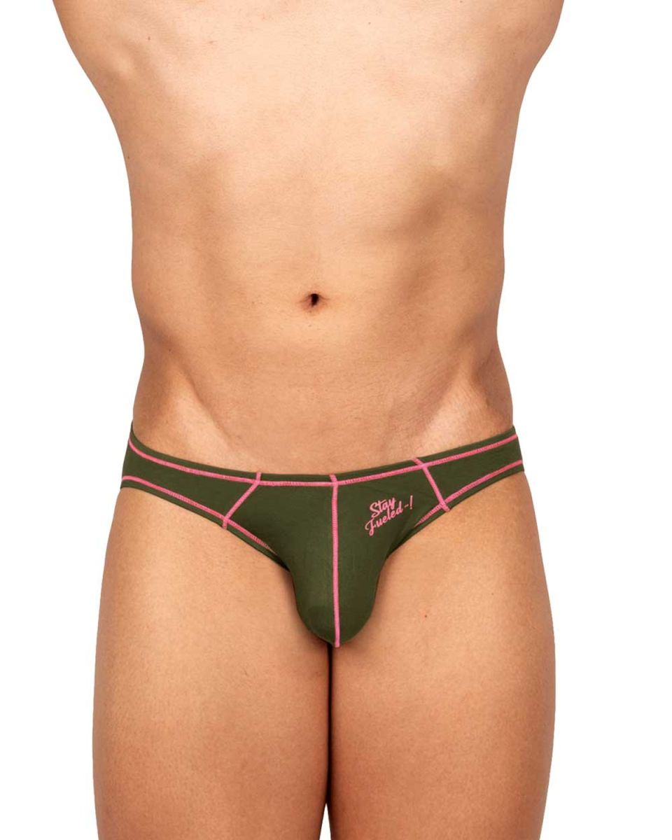 Private Structure Men's Underwear EPUS4563 Prime Eutopia Bikini Brief Color Olive