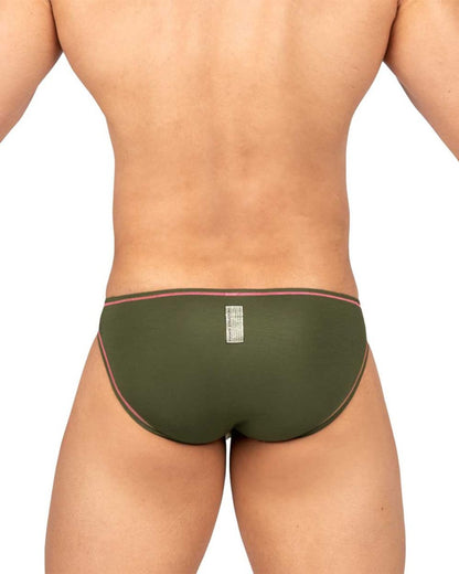 Private Structure Men's Underwear EPUS4563 Prime Eutopia Bikini Brief Color Olive