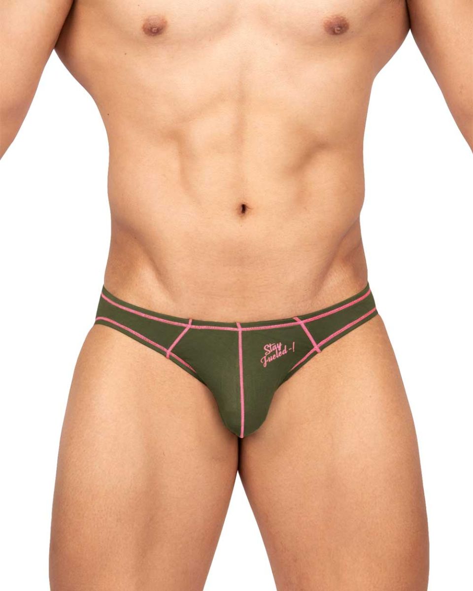 Private Structure Men's Underwear EPUS4563 Prime Eutopia Bikini Brief Color Olive