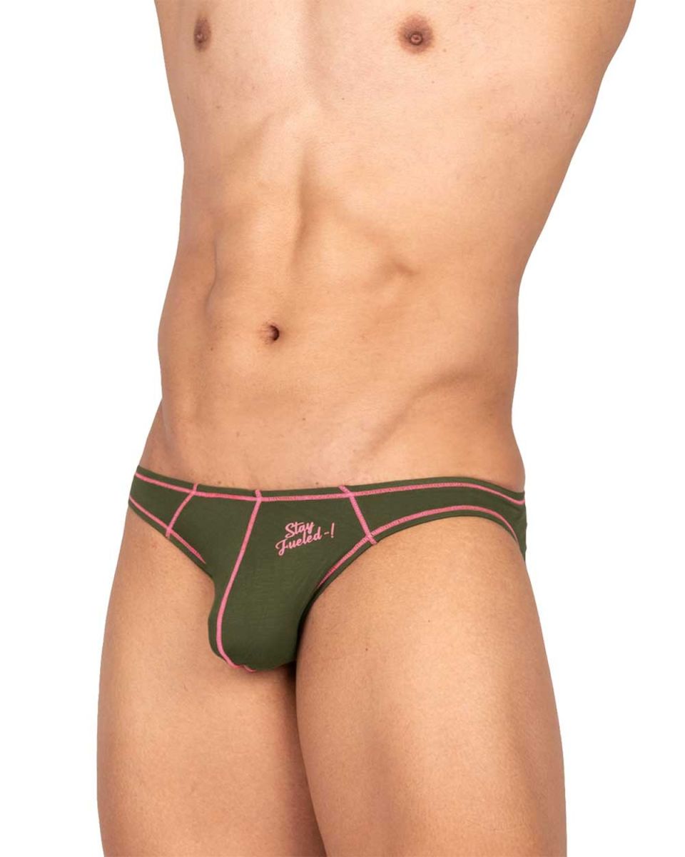 Private Structure Men's Underwear EPUS4563 Prime Eutopia Bikini Brief Color Olive