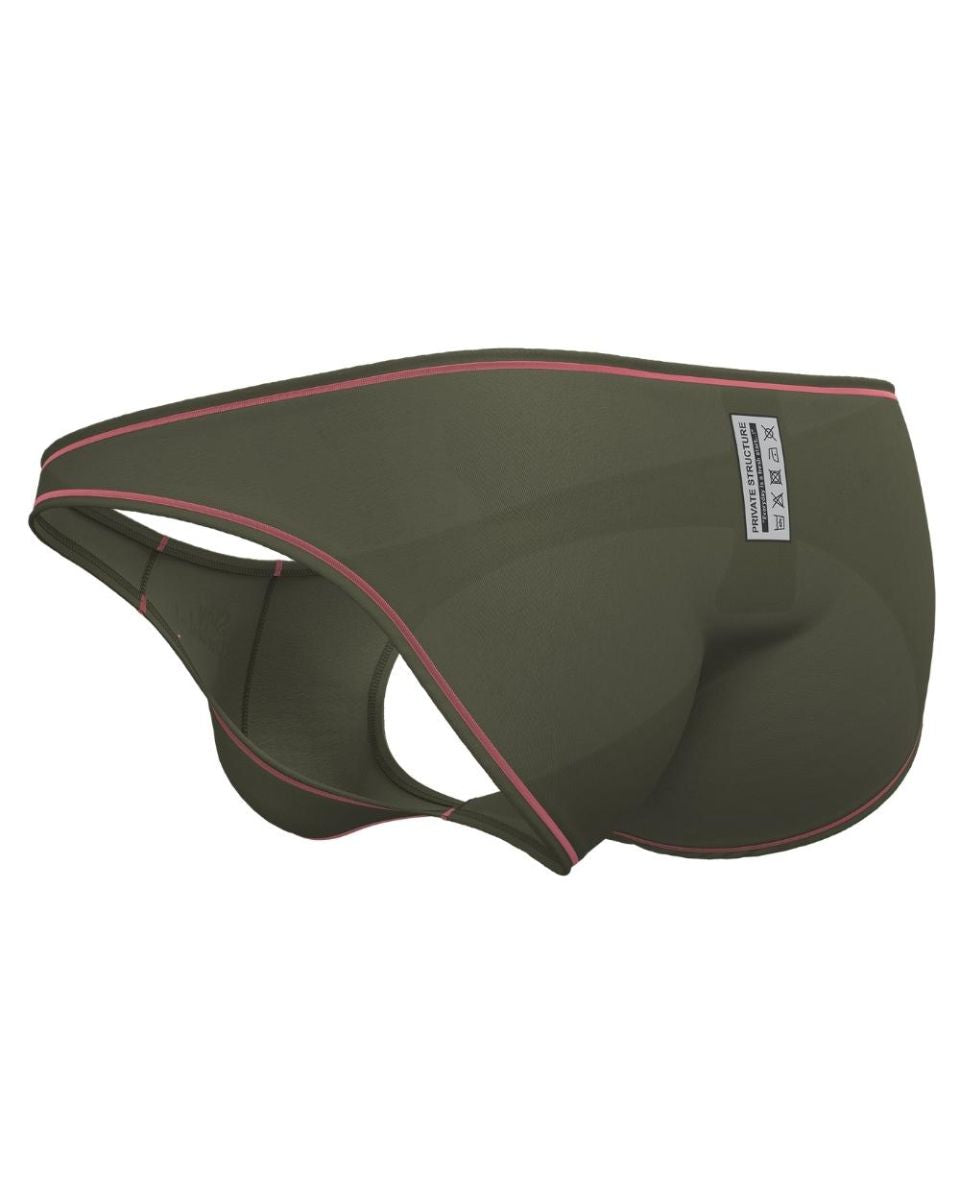 Private Structure Men's Underwear EPUS4563 Prime Eutopia Bikini Brief Color Olive