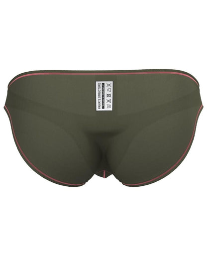 Private Structure Men's Underwear EPUS4563 Prime Eutopia Bikini Brief Color Olive