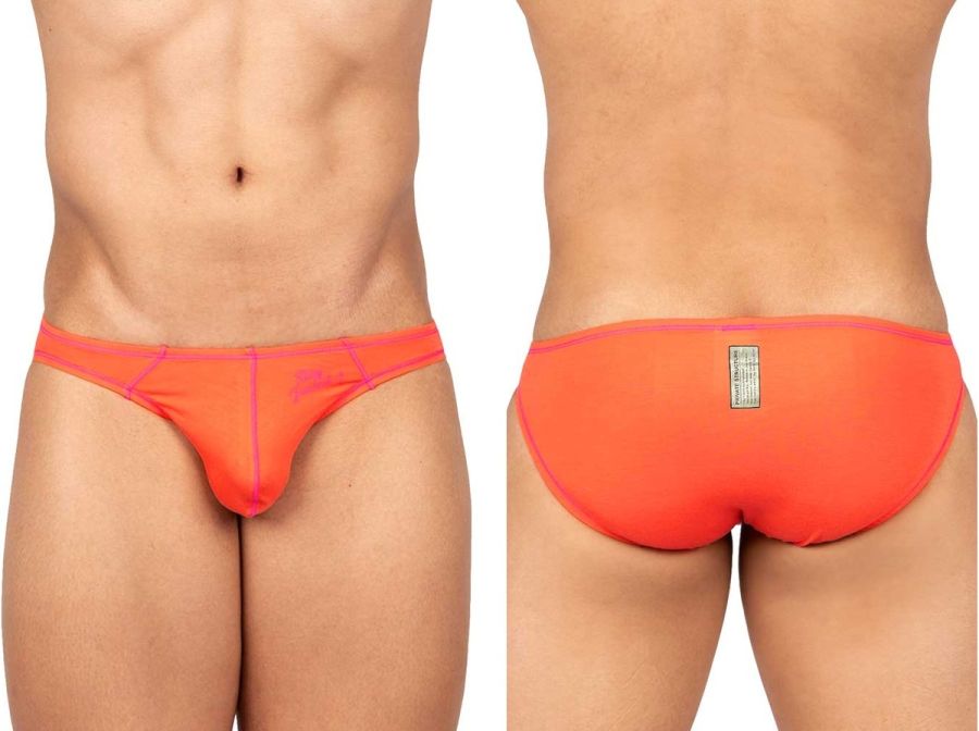 Private Structure Men's Underwear EPUS4563 Prime Eutopia Bikini Brief Color Tangarine
