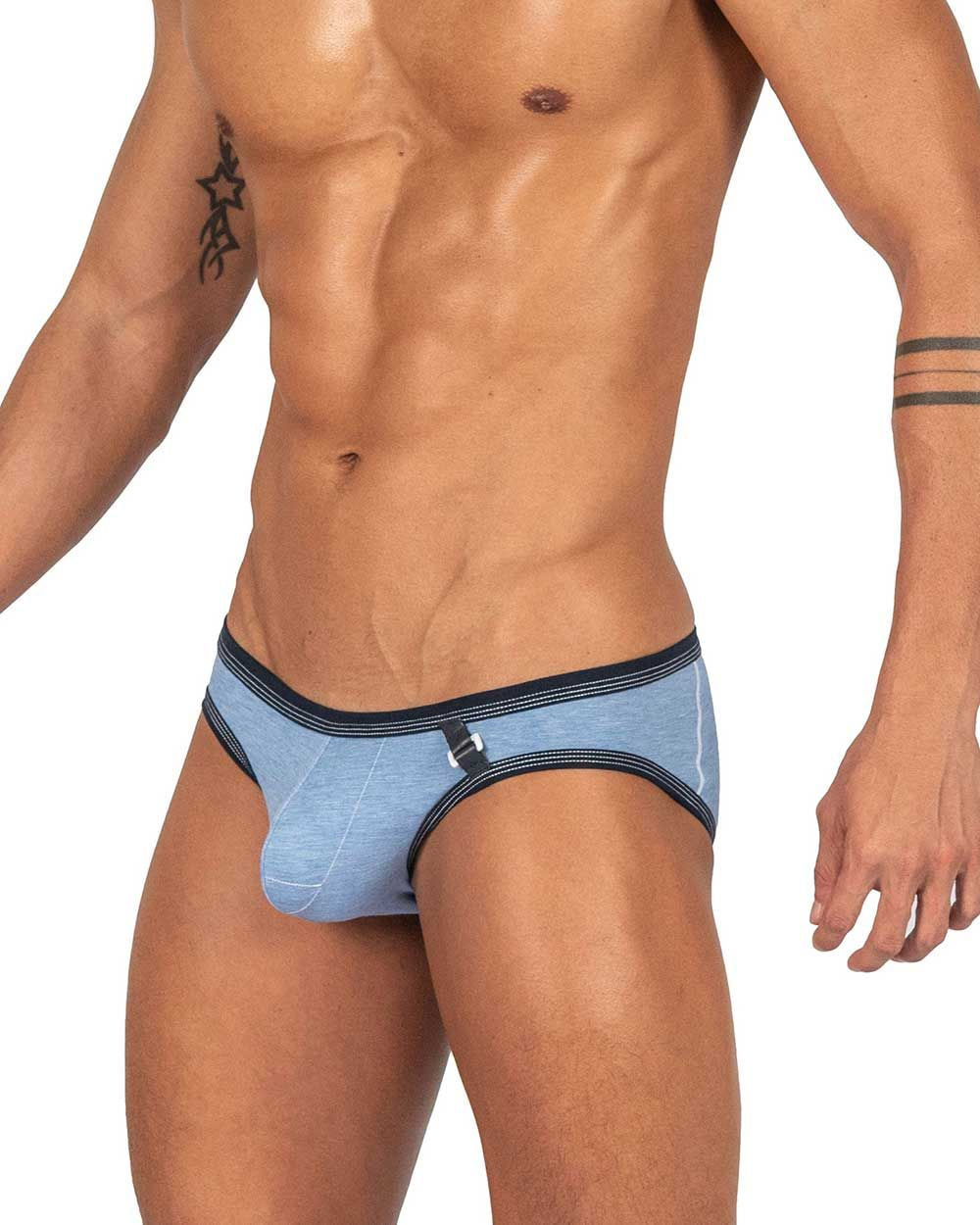 Private Structure Men's Underwear LCUT4358 Barn Boy Low Rise Mini Brief Color Denim