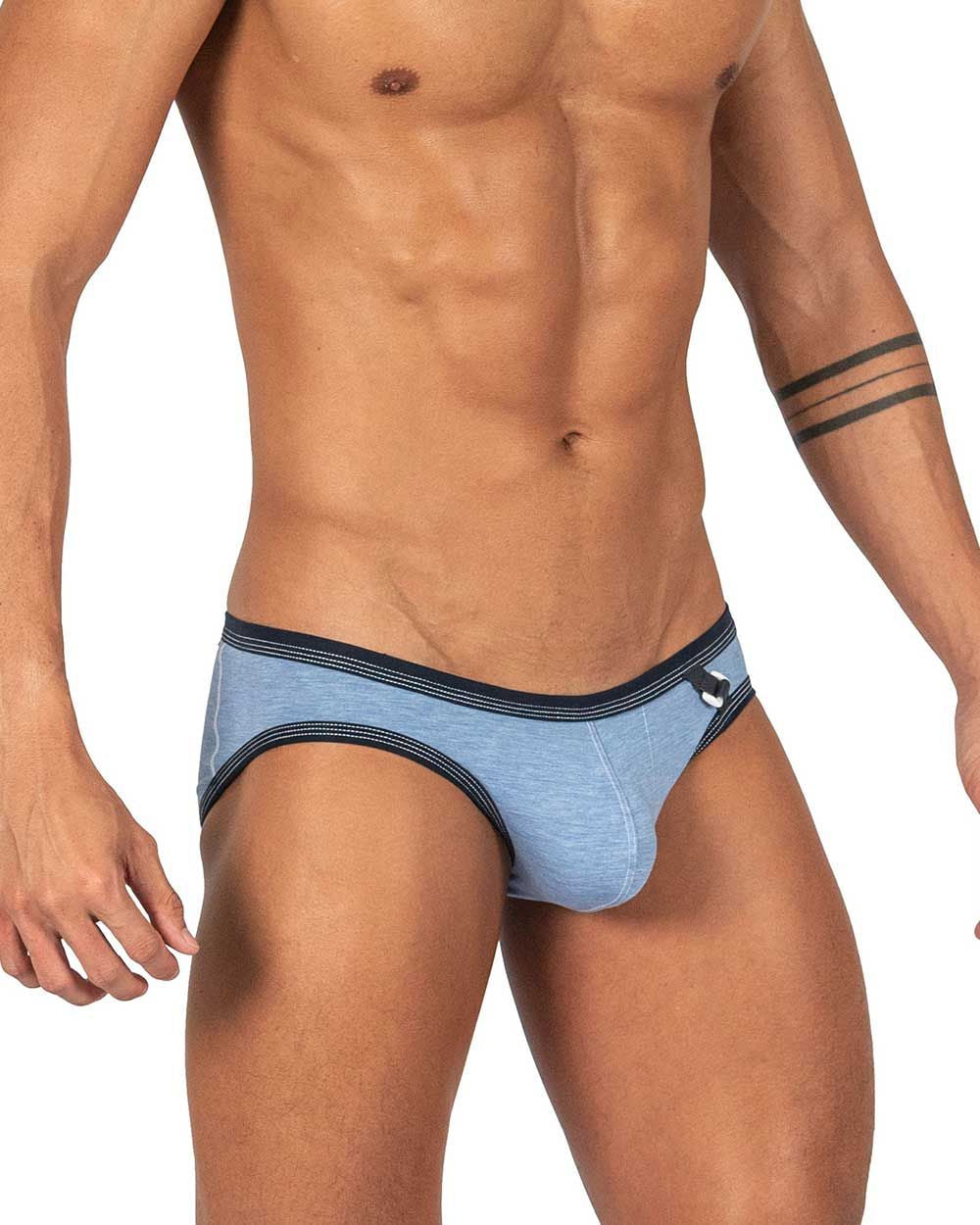 Private Structure Men's Underwear LCUT4358 Barn Boy Low Rise Mini Brief Color Denim