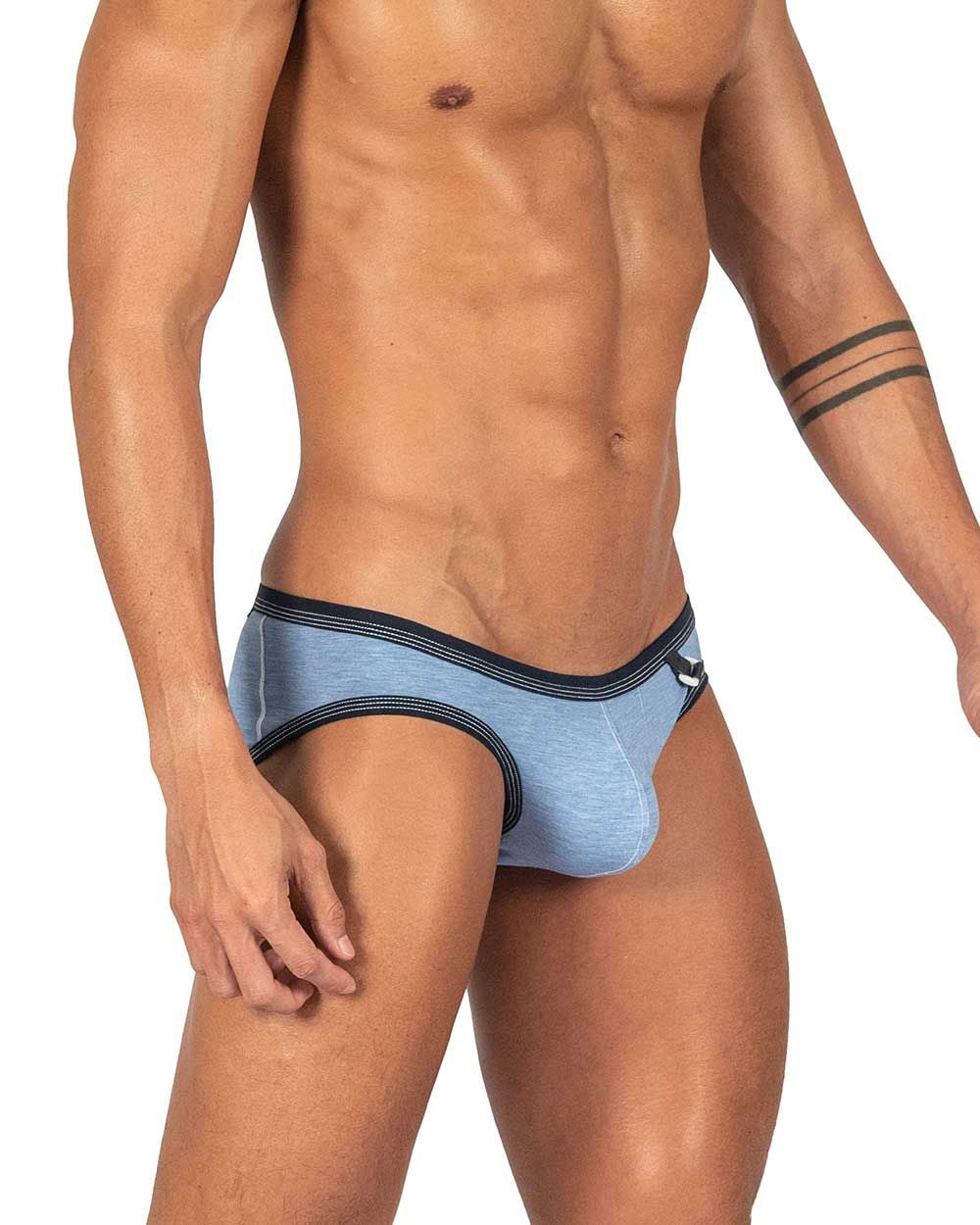 Private Structure Men's Underwear LCUT4358 Barn Boy Low Rise Mini Brief Color Denim