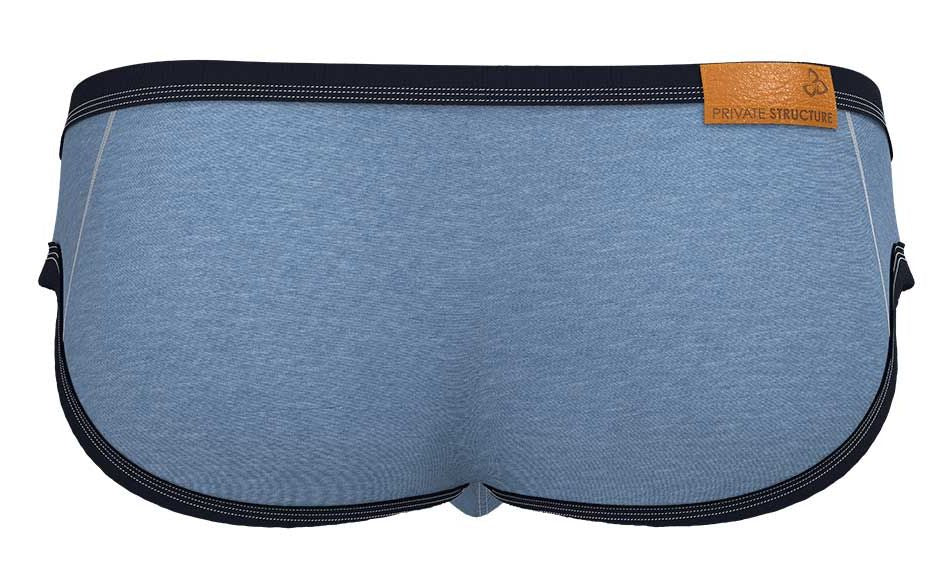 Private Structure Men's Underwear LCUT4358 Barn Boy Low Rise Mini Brief Color Denim