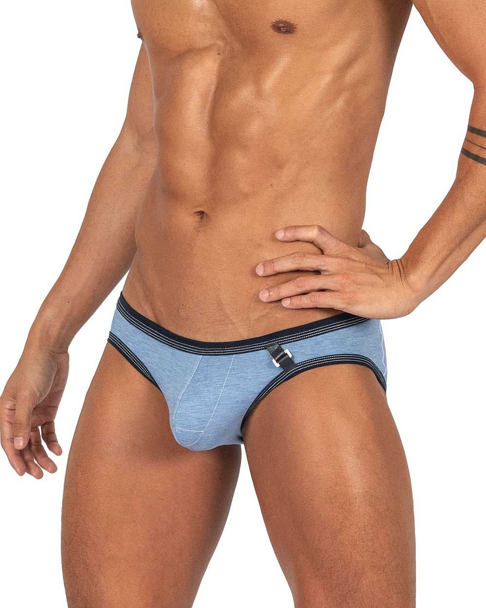 Private Structure Men's Underwear LCUT4358 Barn Boy Low Rise Mini Brief Color Denim