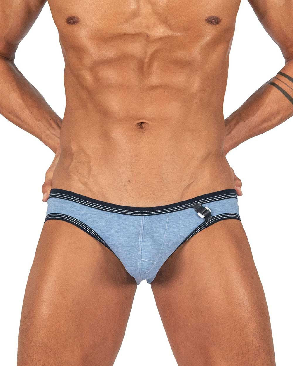 Private Structure Men's Underwear LCUT4358 Barn Boy Low Rise Mini Brief Color Denim