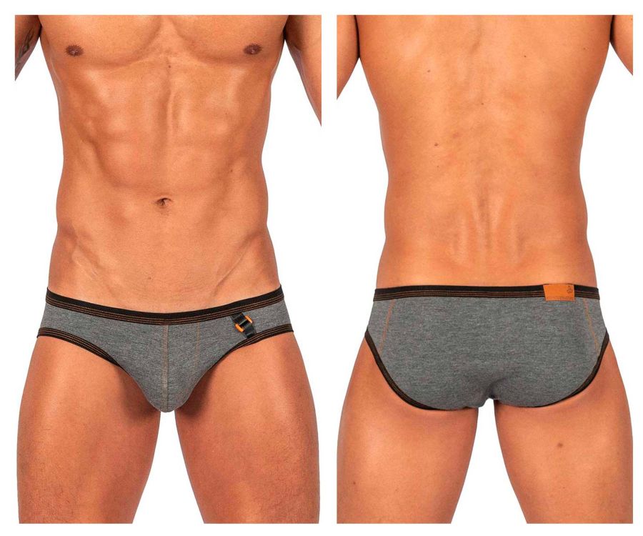 Private Structure Men's Underwear LCUT4358 Barn Boy Low Rise Mini Brief Color Stone Gray