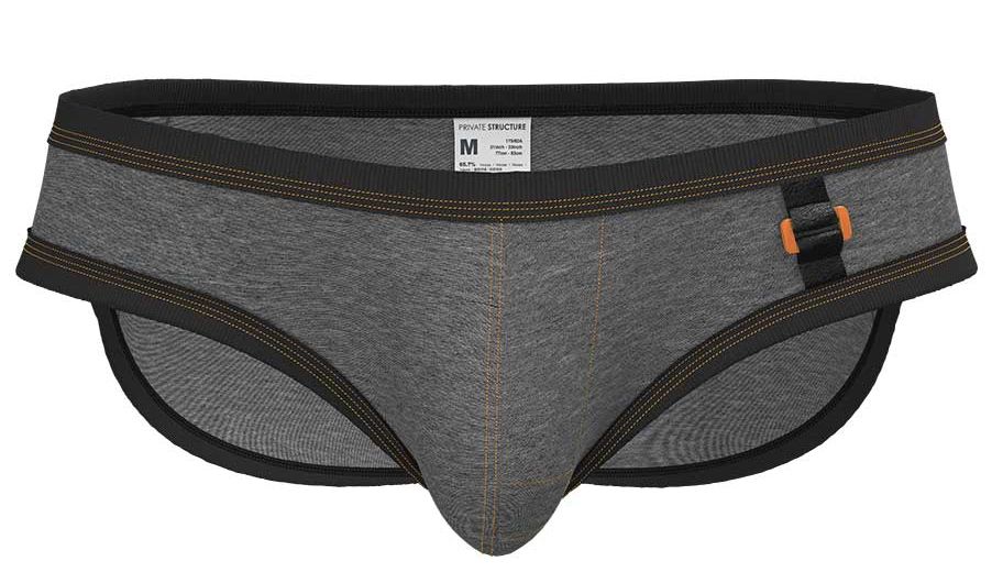 Private Structure Barn Boy Low Rise Mini Brief - Stone Gray