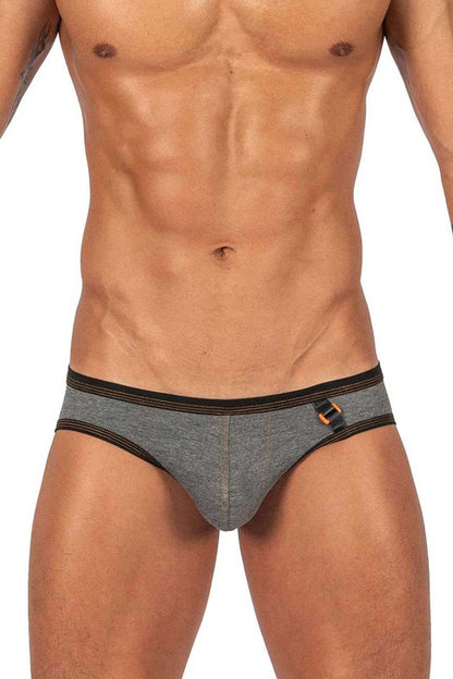 Private Structure Men's Underwear LCUT4358 Barn Boy Low Rise Mini Brief Color Stone Gray