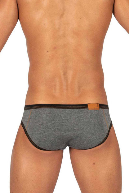 Private Structure Men's Underwear LCUT4358 Barn Boy Low Rise Mini Brief Color Stone Gray