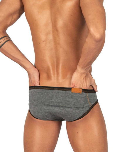 Private Structure Men's Underwear LCUT4358 Barn Boy Low Rise Mini Brief Color Stone Gray