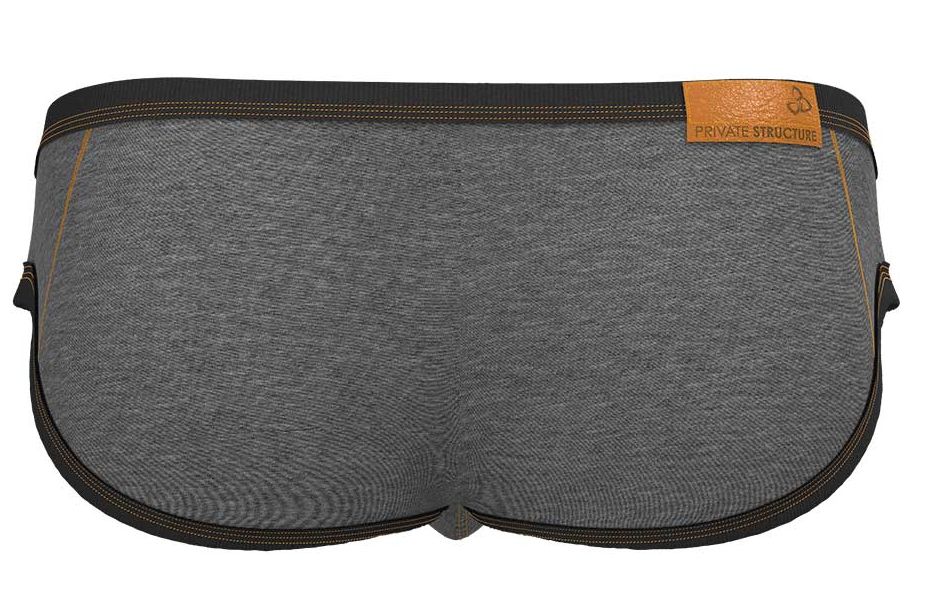 Private Structure Men's Underwear LCUT4358 Barn Boy Low Rise Mini Brief Color Stone Gray