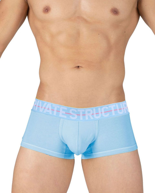 Private Structure Men's Underwear MOUX4103 Mo Lite Mid Waist Trunk Color Blue