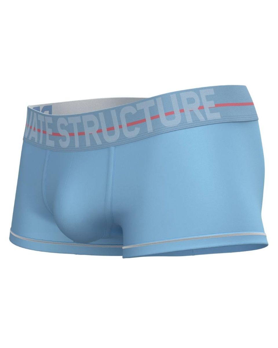 Private Structure Men's Underwear MOUX4103 Mo Lite Mid Waist Trunk Color Blue