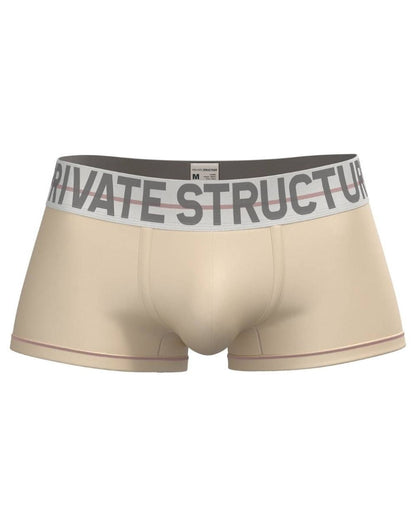 Private Structure Men's Underwear MOUX4103 Mo Lite Mid Waist Trunk Color Cream