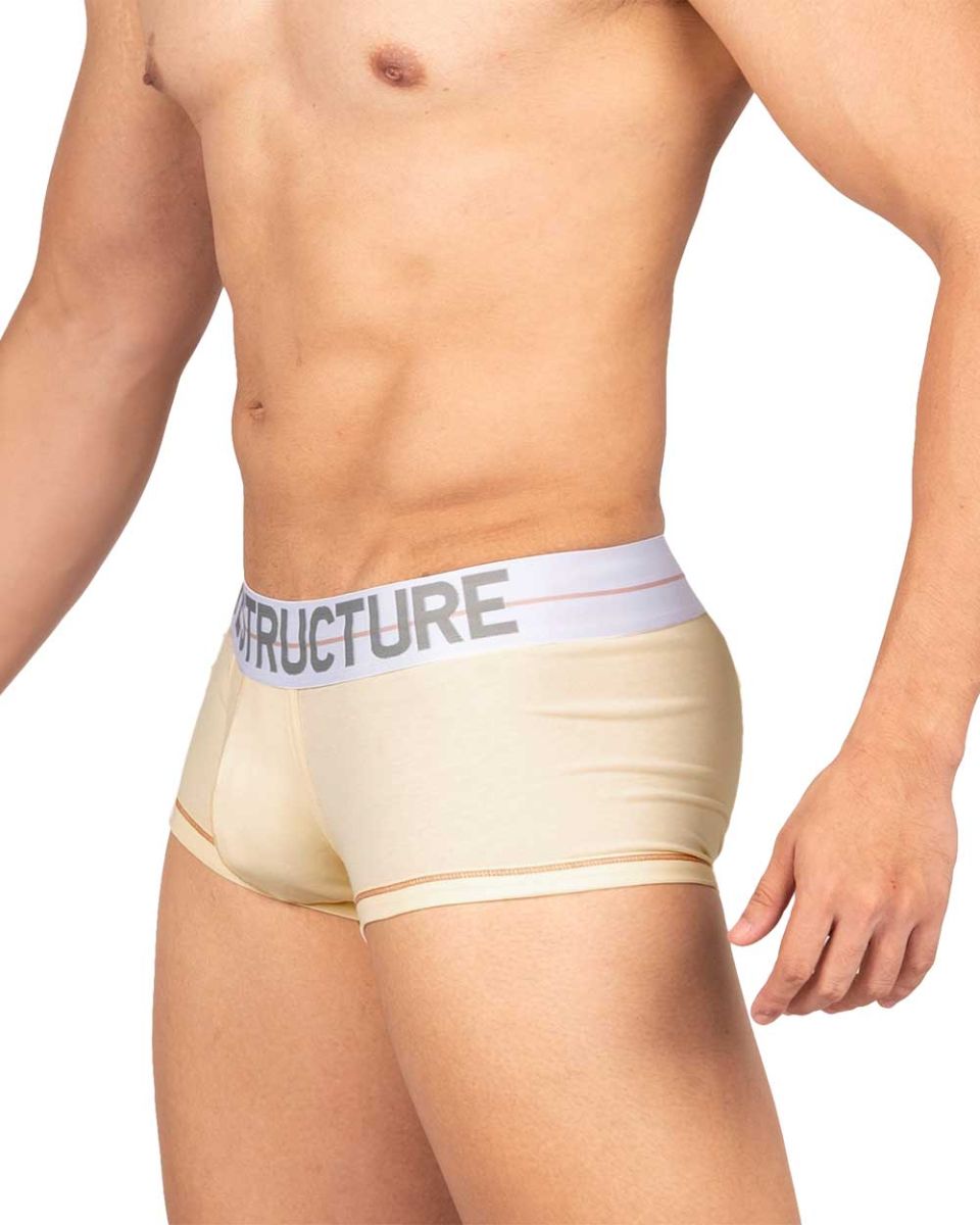 Private Structure Men's Underwear MOUX4103 Mo Lite Mid Waist Trunk Color Cream