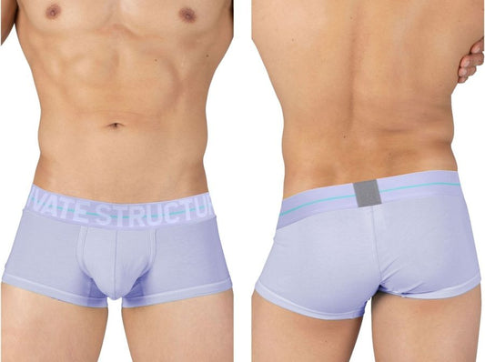 Private Structure Men's Underwear MOUX4103 Mo Lite Mid Waist Trunk Color Lilac