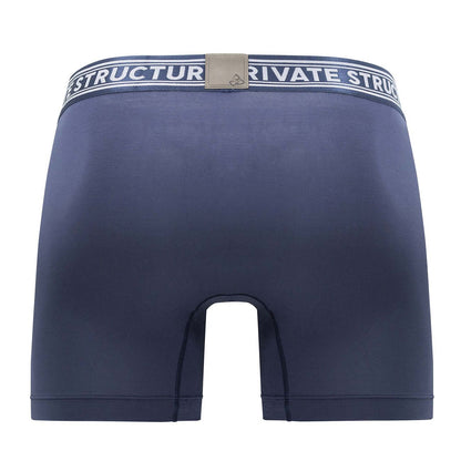Private Structure Men's Underwear PBUT4380 Bamboo Mid Waist Boxer Briefs Color Citadel Blue