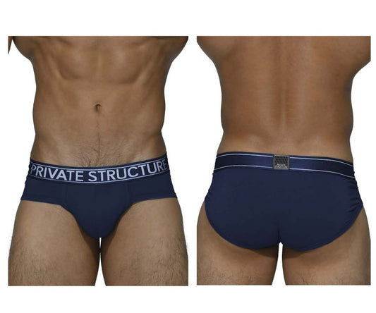 Private Structure Men's Underwear PBUZ3748 Platinum Bamboo Briefs Color Midnight Navy