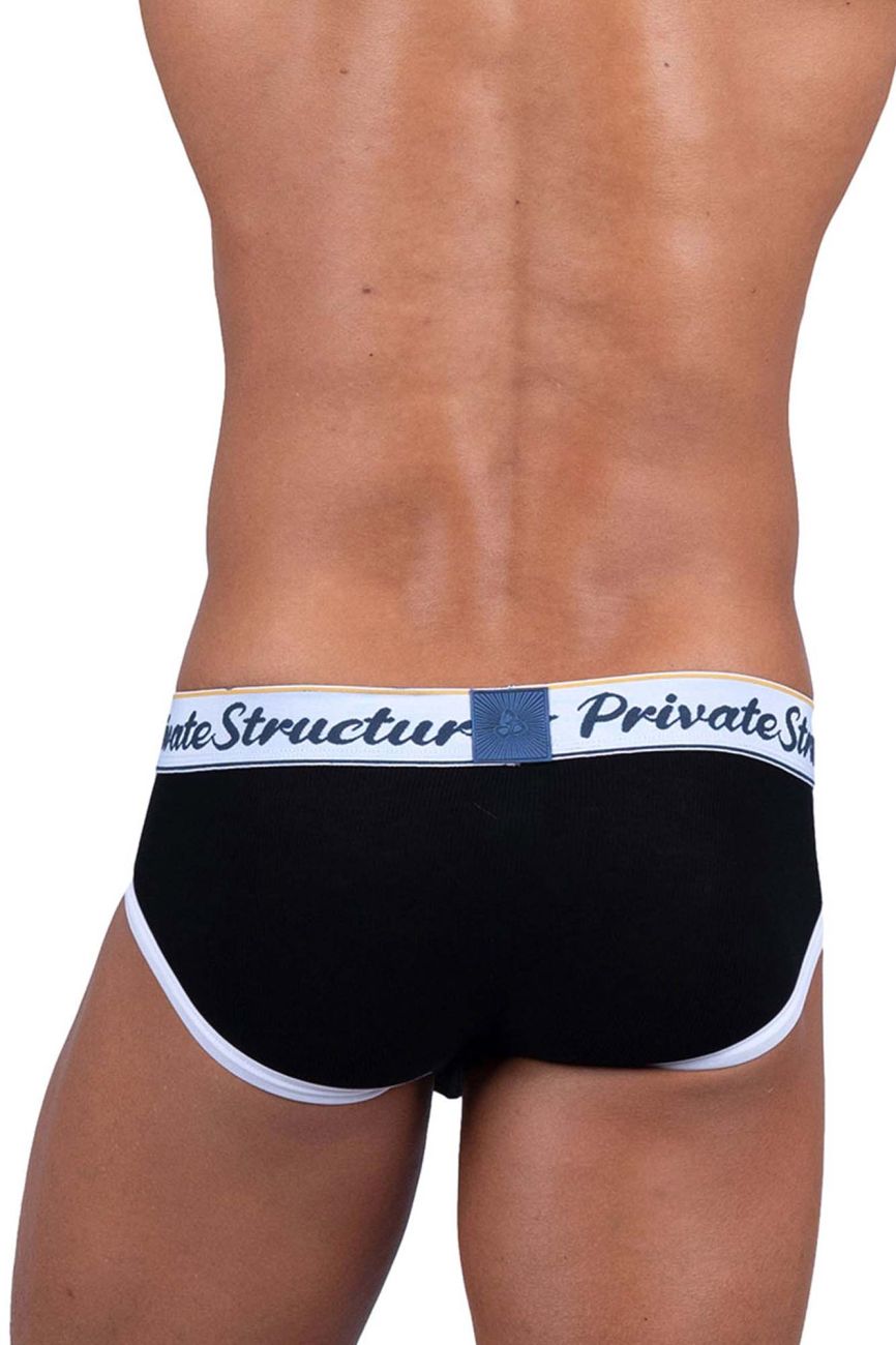 Private Structure Men's Underwear SCUS4529 Classic Mid Waist Mini Briefs Color Black