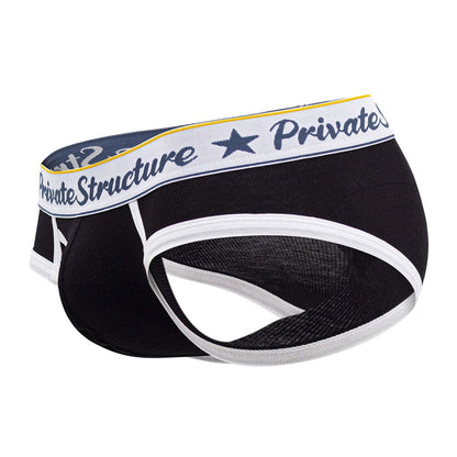 Private Structure Men's Underwear SCUS4529 Classic Mid Waist Mini Briefs Color Black
