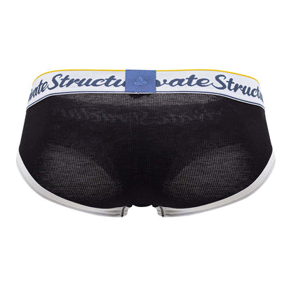 Private Structure Men's Underwear SCUS4529 Classic Mid Waist Mini Briefs Color Black