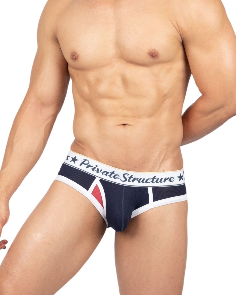Private Structure Men's Underwear SCUS4529 Classic Mid Waist Mini Brief Color Navy
