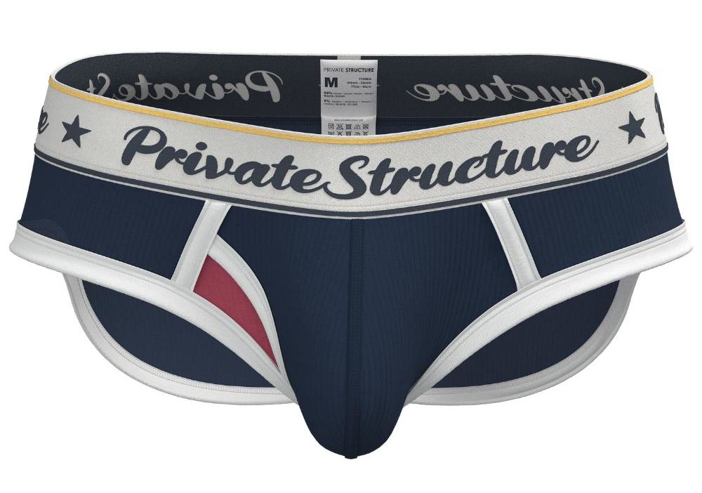 Private Structure Men's Underwear SCUS4529 Classic Mid Waist Mini Brief Color Navy