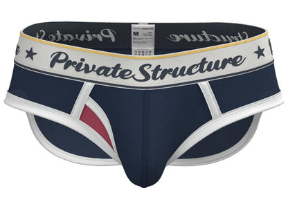Private Structure Men's Underwear SCUS4529 Classic Mid Waist Mini Brief Color Navy