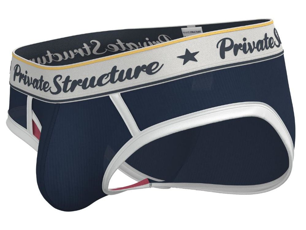 Private Structure Men's Underwear SCUS4529 Classic Mid Waist Mini Brief Color Navy
