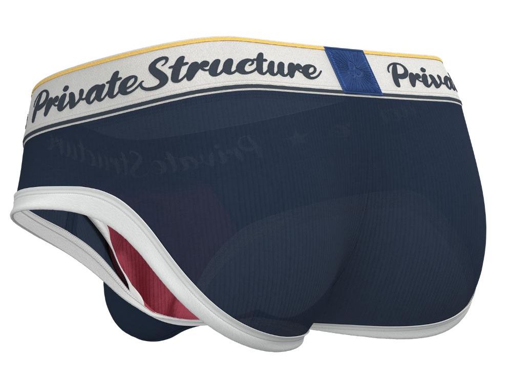 Private Structure Men's Underwear SCUS4529 Classic Mid Waist Mini Brief Color Navy