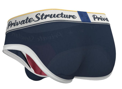 Private Structure Men's Underwear SCUS4529 Classic Mid Waist Mini Brief Color Navy