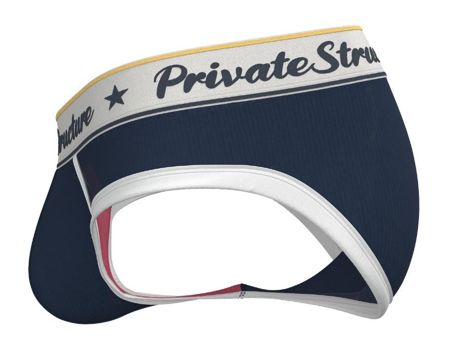 Private Structure Men's Underwear SCUS4529 Classic Mid Waist Mini Brief Color Navy
