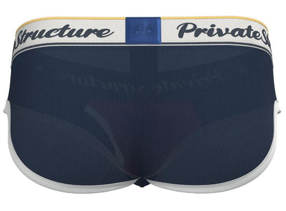 Private Structure Men's Underwear SCUS4529 Classic Mid Waist Mini Brief Color Navy