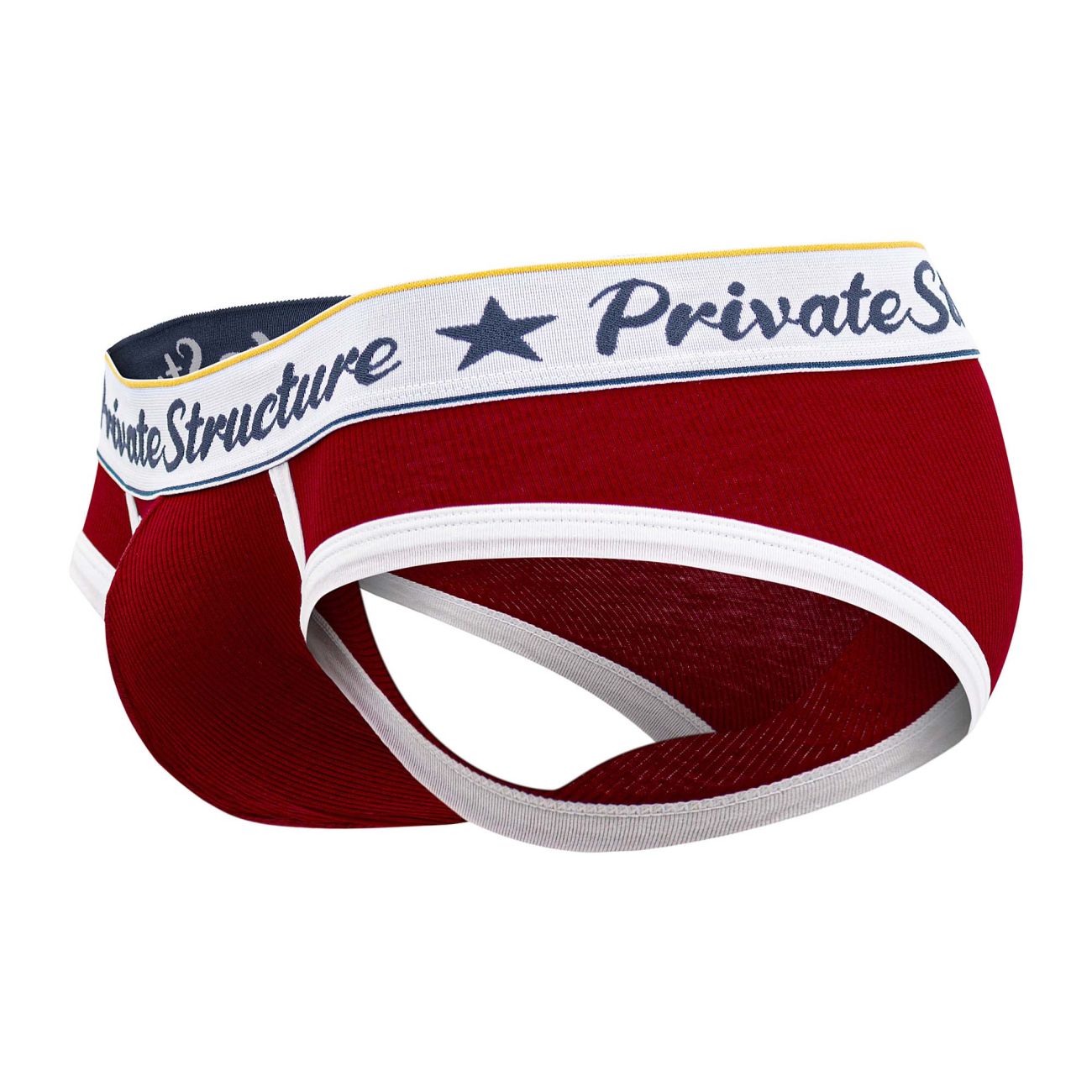 Private Structure Men's Underwear SCUS4529 Classic Mid Waist Mini Briefs Color Red