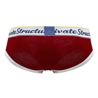 Private Structure Men's Underwear SCUS4529 Classic Mid Waist Mini Briefs Color Red