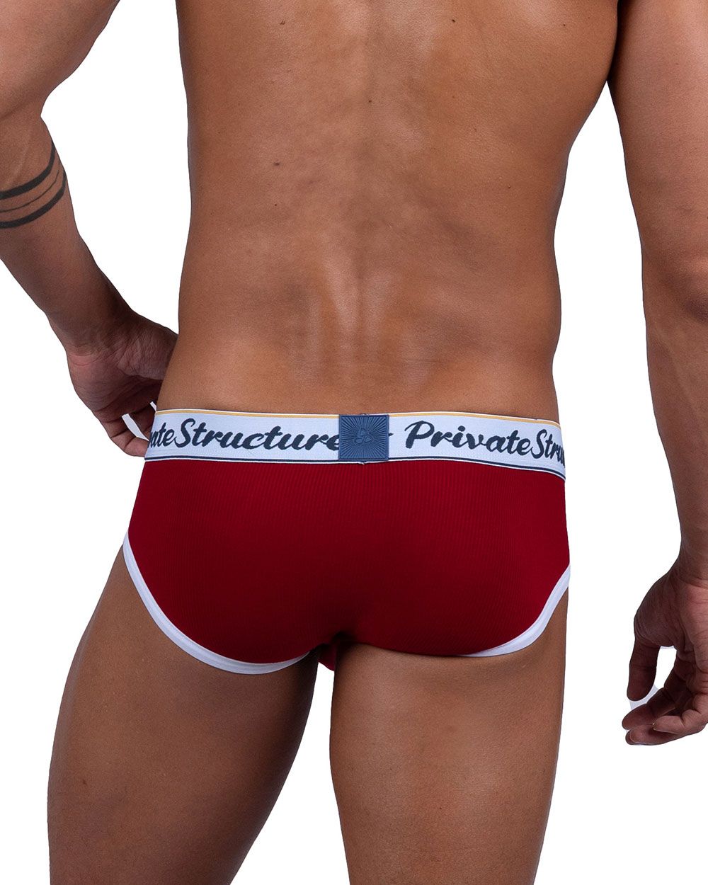 Private Structure Men's Underwear SCUS4529 Classic Mid Waist Mini Briefs Color Red