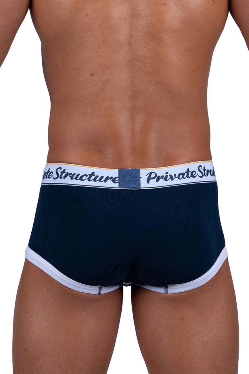 Private Structure Men's Underwear SCUS4530 Classic Mid Waist Trunks Color Navy