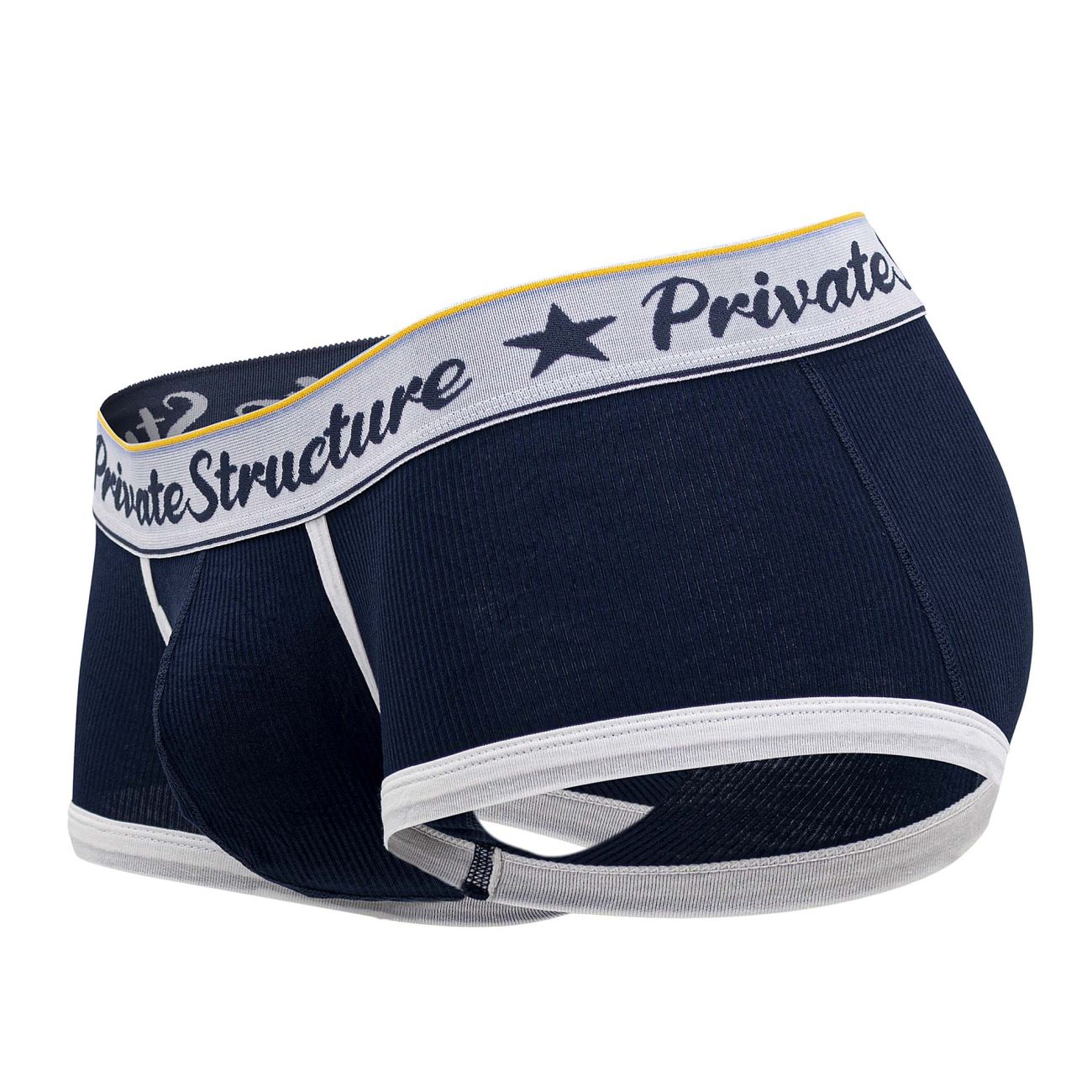 Private Structure Men's Underwear SCUS4530 Classic Mid Waist Trunks Color Navy